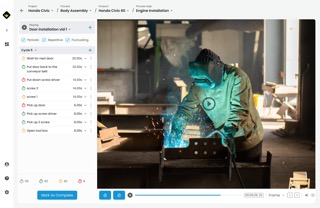 Workrite work observation workflow screen